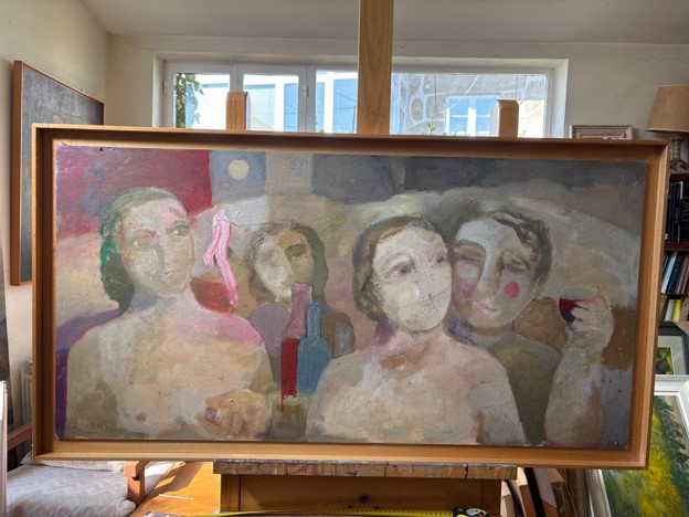 121 x 61 cm. mixta sobre tabla
