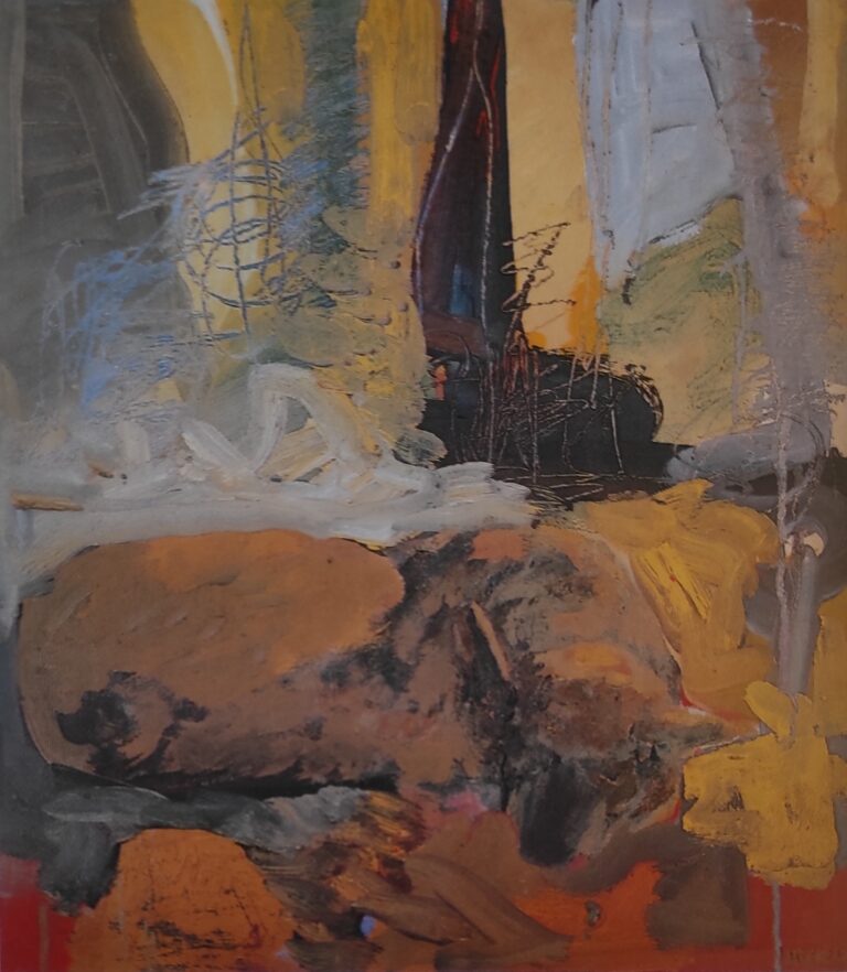soño do can. acrílico sobre tabla, 61x53 cm