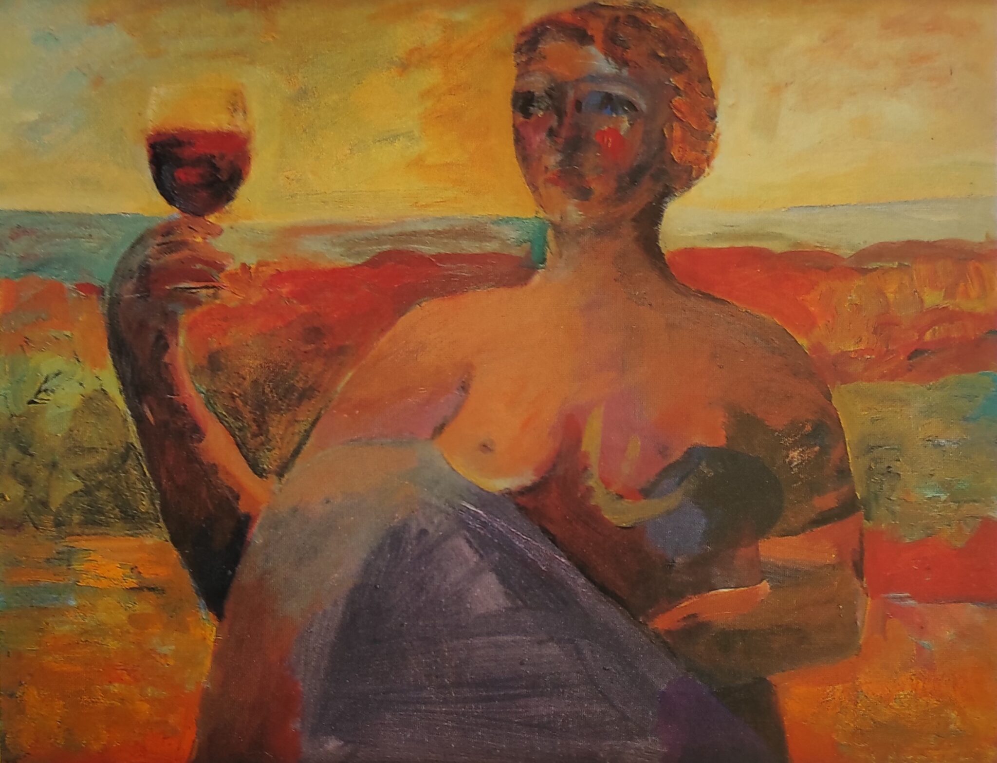 bacante. acrílico sobre tabla (76x60 cm)